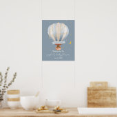 A Little Explorer Hot Air Balloon Welcome Sign Poster (Keuken)