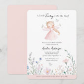 A Little Fairy is onderweg naar Blush Pink Kaart (Voorkant / Achterkant)