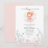 A Little Fairy is onderweg naar Blush Pink Kaart (Voorkant / Achterkant)