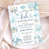 A Little Fish Is On the Way Baby Shower Invitation Kaart