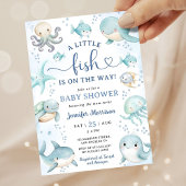 A Little Fish Is On the Way Baby Shower Invitation Kaart