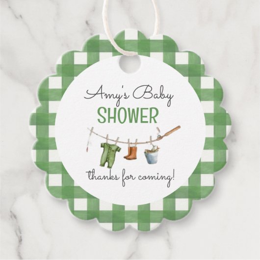 A Little Fisherman Baby Shower Bedankjes Labels (Voorkant)