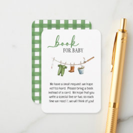 A Little Fisherman Baby Shower Book for Baby Informatiekaartje