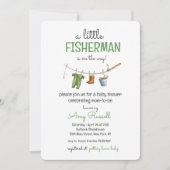 A Little Fisherman Baby Shower Invitation Kaart (Voorkant)