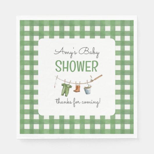 A Little Fisherman Baby Shower Square Servet (Voorkant)