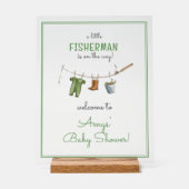 A Little Fisherman Baby Shower Welcome Acryl Bord (Voorkant)