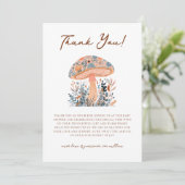 A Little Fun-Guy Mushroom Baby Shower  Bedankkaart (Staand voorkant)