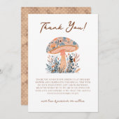 A Little Fun-Guy Mushroom Baby Shower  Bedankkaart (Voorkant / Achterkant)