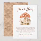 A Little Fun-Guy Mushroom Baby Shower  Bedankkaart (Voorkant / Achterkant)