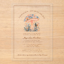 A Little Fun Guy Mushroom Fall Baby Shower  Acryl Uitnodigingen