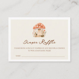 A Little Fun Guy Mushroom Fall Baby Shower  Informatiekaartje