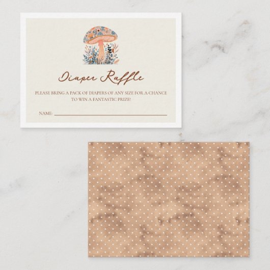 A Little Fun Guy Mushroom Fall Baby Shower  Informatiekaartje (Voorkant / Achterkant)