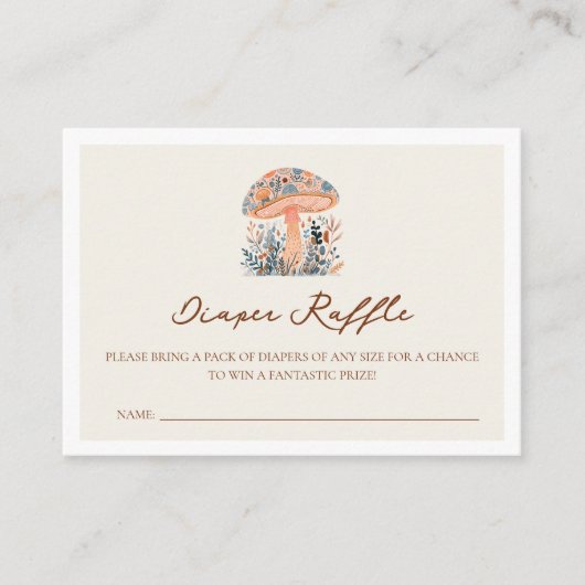 A Little Fun Guy Mushroom Fall Baby Shower  Informatiekaartje (Voorkant)