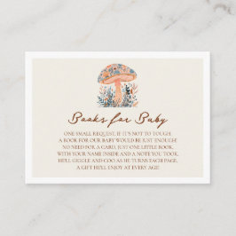 A Little Fun Guy Mushroom Fall Baby Shower  Informatiekaartje