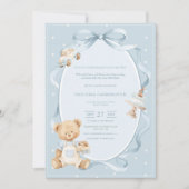 A Little Gentleman Blue Boy Bear Baby  Kaart (Voorkant)