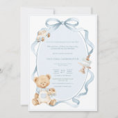 A Little Gentleman Blue Boy Bear Baby  Kaart (Voorkant)