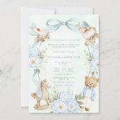 A Little Gentleman Blue Boy Bear Baby  Kaart (Voorkant)