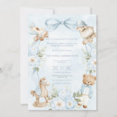 A Little Gentleman Blue Boy Bear Baby  Kaart (Voorkant)