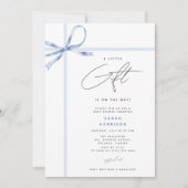 A Little Gift' Bow Ribbon Boy Baby shower Kaart (Voorkant)