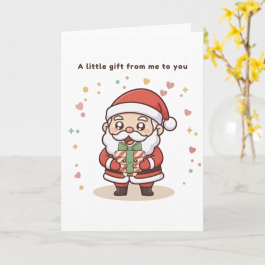 A Little Gift From Me to Puchi Dōshi Santa Card Kaart (Gele Bloem)
