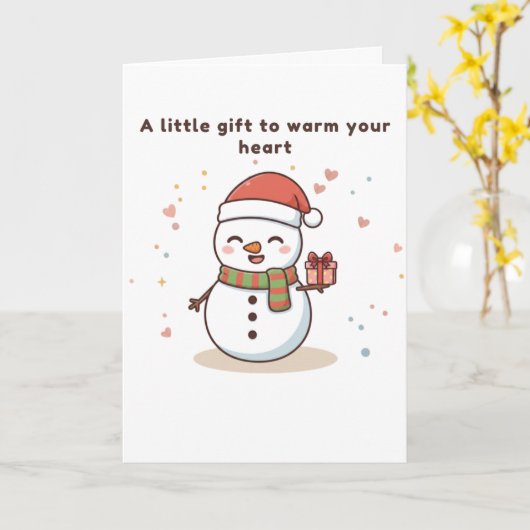 A Little Gift to Warm Your Heart Cute Card Kaart (Gele Bloem)