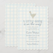 A Little Goose Boy Baby Shower Invitation Kaart (Voorkant / Achterkant)