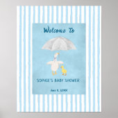 A Little Goose Is On The Way Baby Shower Welcome Poster (Voorkant)