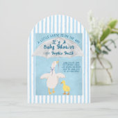 A Little Goose Is On The Way It's A Baby Shower Kaart (Staand voorkant)