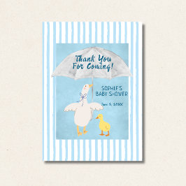 A Little Goose Is On The Way Storybook Baby Shower Bedankkaart