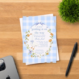 A little gosling blue acryl uitnodigingen