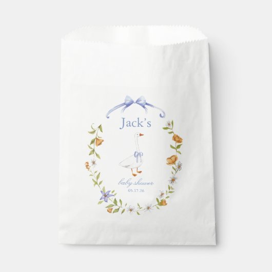 a little gosling blue  bedankzakje (Voorkant)