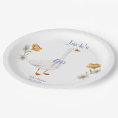 a little gosling is on the way papieren bordje (Gekanteld)