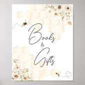 A Little Honey Bee Baby shower Boeken en geschenke Poster (Voorkant)