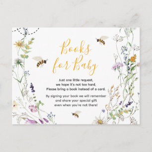 A Little Honey Bee Baby shower Boeken voor Baby Briefkaart