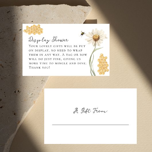 A Little Honey Bee Display No Wrap Baby Shower Informatiekaartje