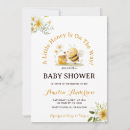 A Little Honey Bee Gender Neutral Baby Shower Kaart