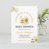 A Little Honey Bee Gender Neutral Baby Shower Kaart (Staand voorkant)