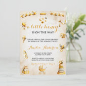 A Little Honey Bee Gender Neutral Baby Shower Kaart (Staand voorkant)