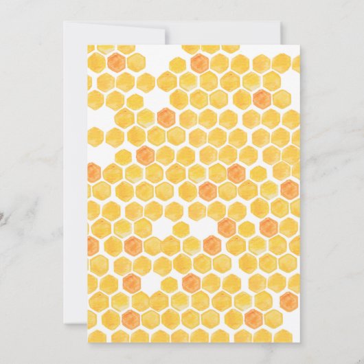 A Little Honey Bee is op weg naar het Baby shower Kaart (Achterkant)