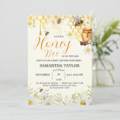 A Little Honey Bee is op weg naar het Baby shower Kaart (Staand voorkant)