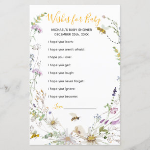 A Little Honey Bee Wildflower Wensen voor Baby