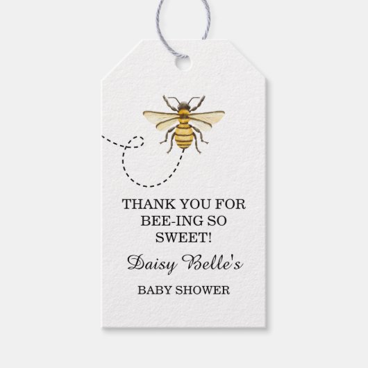 A little Honey Is On The Way Baby Shower Cadeaulabel (Voorkant)