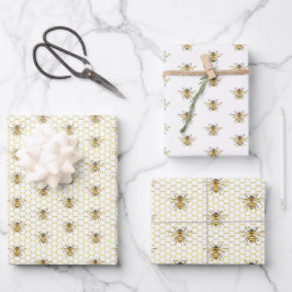 A little Honey Is On The Way Baby Shower Inpakpapier Vel