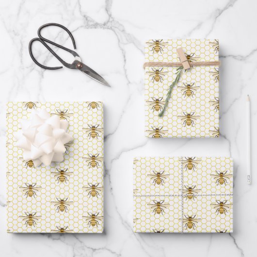 A little Honey Is On The Way Baby Shower Inpakpapier Vel (Voorkant)