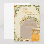 A Little Honey is on the Way baby shower invite  Kaart (Voorkant / Achterkant)