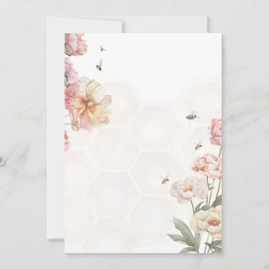 A Little Honey is on the Way Baby shower Invites Kaart (Achterkant)