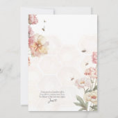 A Little Honey is on the Way Baby shower Invites Kaart (Achterkant)