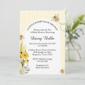 A little Honey Is On The Way Baby Shower Kaart (Staand voorkant)