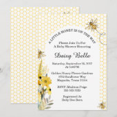 A little Honey Is On The Way Baby Shower Kaart (Voorkant / Achterkant)