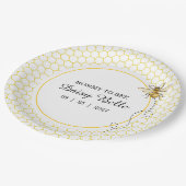 A little Honey Is On The Way Baby Shower Papieren Bordje (Gekanteld)